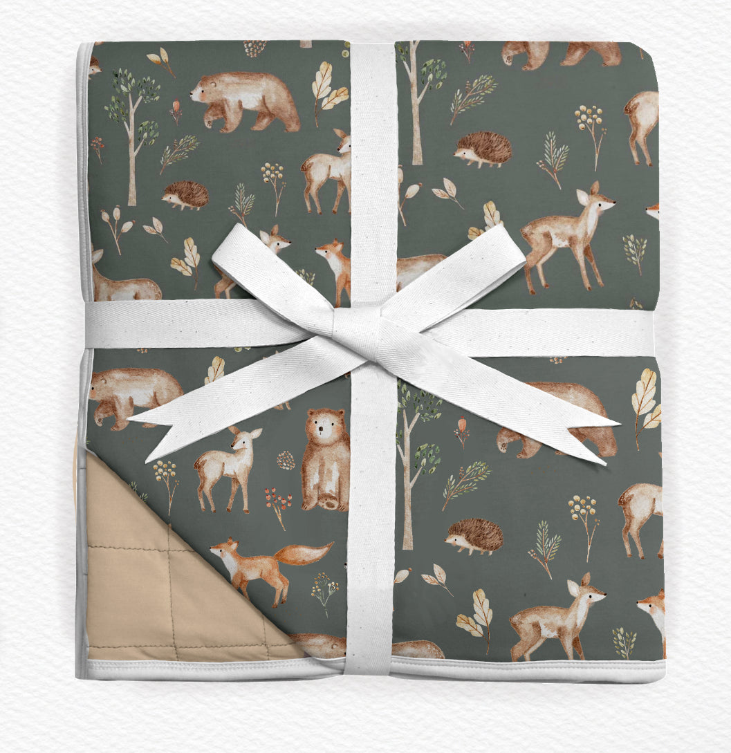 Forest Friends 40x60 quilted blanket