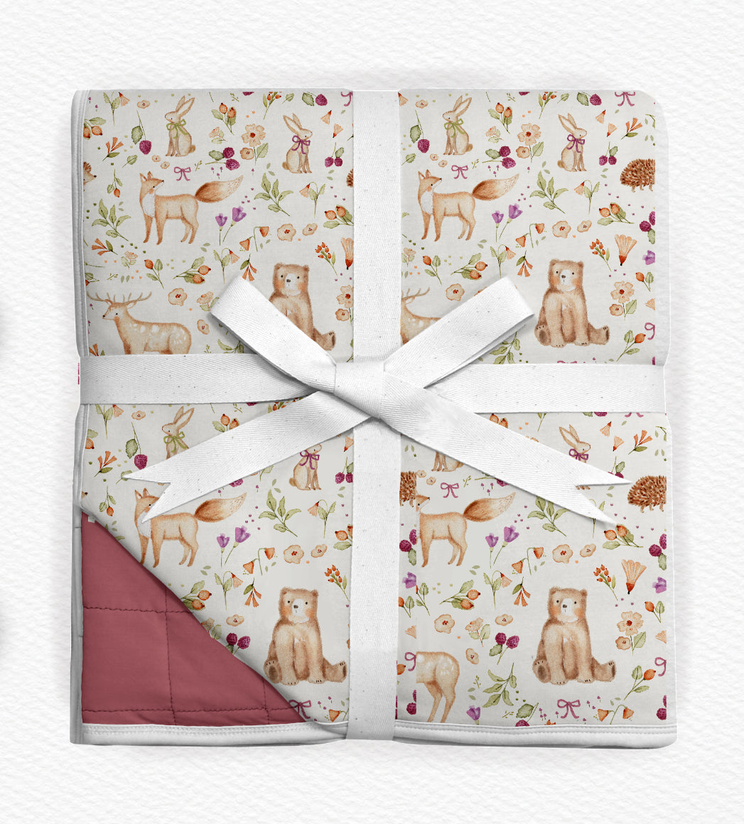 Woodland Whimsy 40x60 quilted blanket