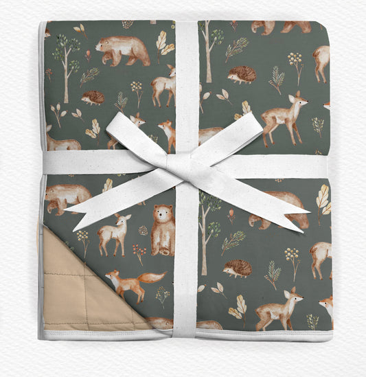 Forest Friends 40x60 quilted blanket